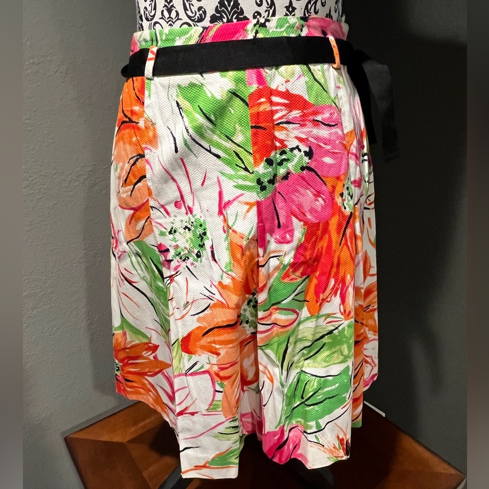 Floral Pleated Skirt.